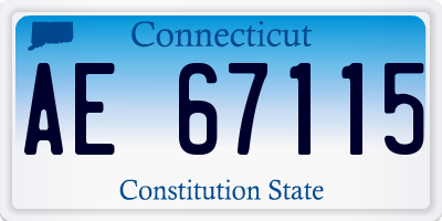 CT license plate AE67115