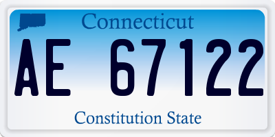 CT license plate AE67122