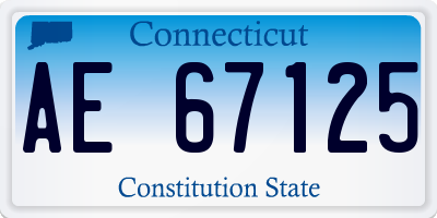 CT license plate AE67125