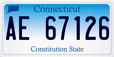 CT license plate AE67126