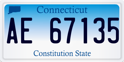 CT license plate AE67135