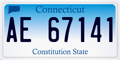 CT license plate AE67141