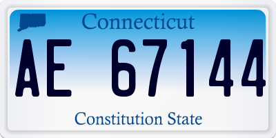 CT license plate AE67144