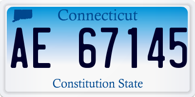 CT license plate AE67145