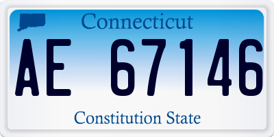 CT license plate AE67146