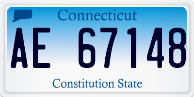 CT license plate AE67148