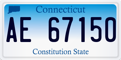 CT license plate AE67150
