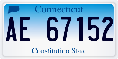 CT license plate AE67152