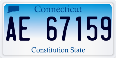 CT license plate AE67159