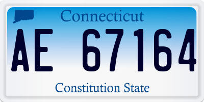 CT license plate AE67164