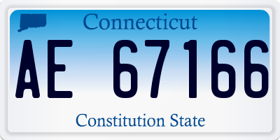 CT license plate AE67166