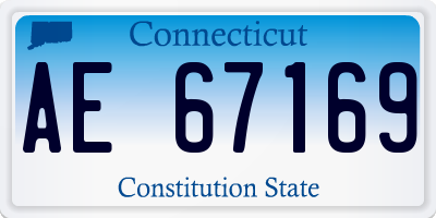 CT license plate AE67169