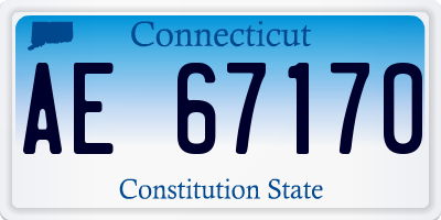 CT license plate AE67170