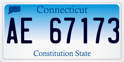 CT license plate AE67173