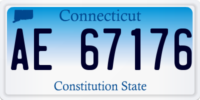 CT license plate AE67176
