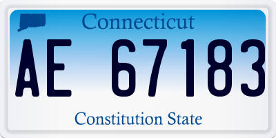 CT license plate AE67183