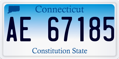 CT license plate AE67185
