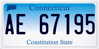 CT license plate AE67195