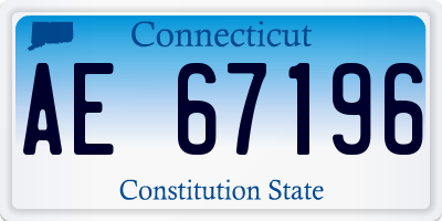 CT license plate AE67196
