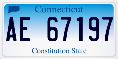 CT license plate AE67197