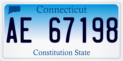CT license plate AE67198