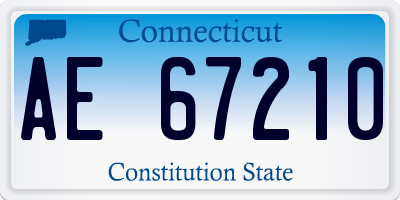 CT license plate AE67210