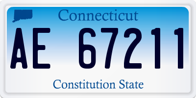 CT license plate AE67211