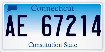 CT license plate AE67214