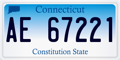 CT license plate AE67221