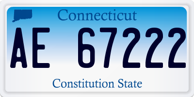 CT license plate AE67222