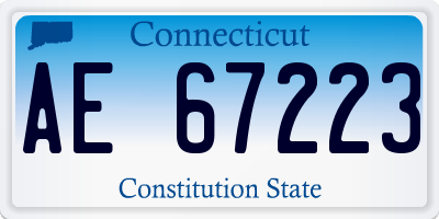 CT license plate AE67223
