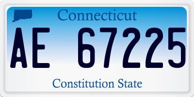 CT license plate AE67225