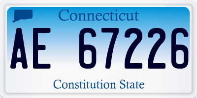 CT license plate AE67226