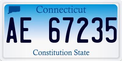 CT license plate AE67235
