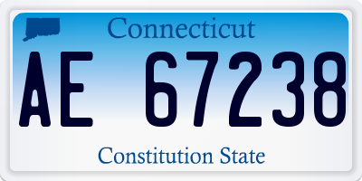 CT license plate AE67238