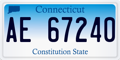 CT license plate AE67240