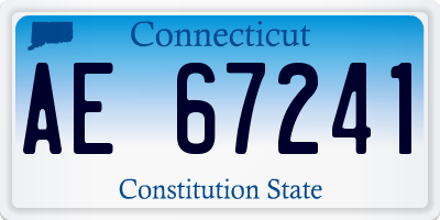 CT license plate AE67241