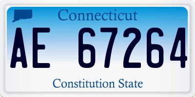 CT license plate AE67264