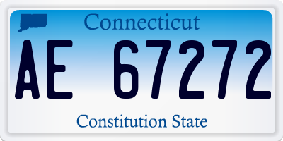 CT license plate AE67272