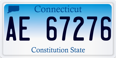 CT license plate AE67276
