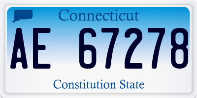 CT license plate AE67278
