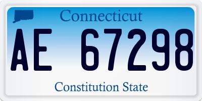 CT license plate AE67298