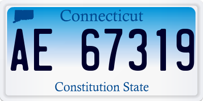 CT license plate AE67319