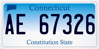 CT license plate AE67326