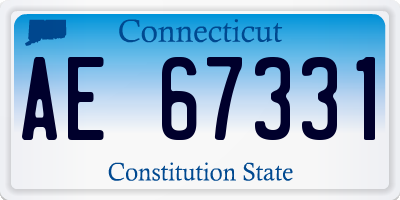CT license plate AE67331