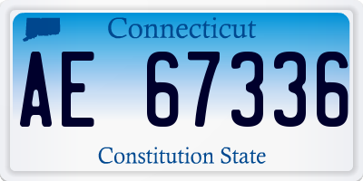 CT license plate AE67336