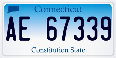 CT license plate AE67339