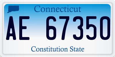 CT license plate AE67350