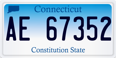 CT license plate AE67352