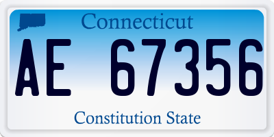 CT license plate AE67356